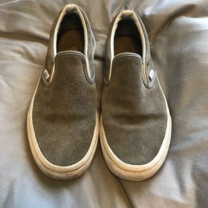 Gray  suede vans